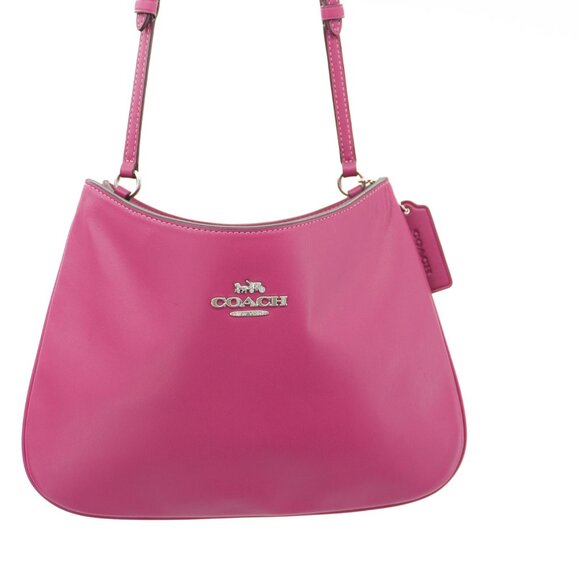 Coach Pebble Leather Crossbody Bag Vibrant Magenta HOT Pink Authentic Designer P - Picture 7 of 11
